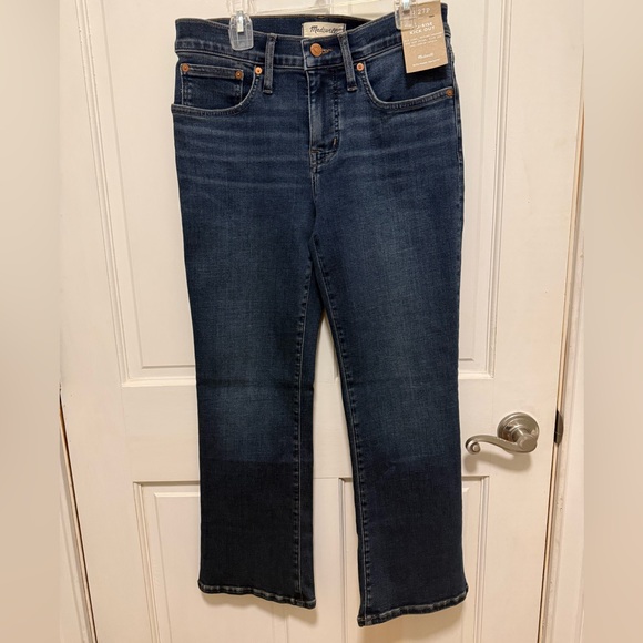 NWT Madewell Mid-Rise Kick Out Jeans in Dark Blue - Size 27P - Picture 4 of 6